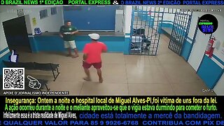 Insegurança: Ontem a noite o hospital local de Miguel Alves-PI,foi vítima de uns fora da lei.