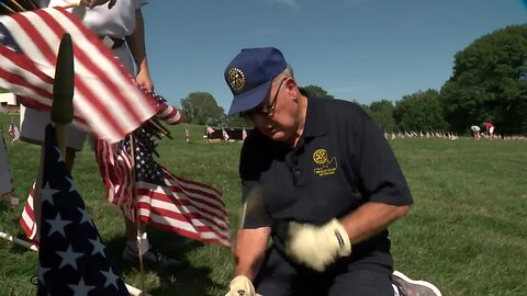 For 15th straight year, flags placed at Memorial Park, one for each victim