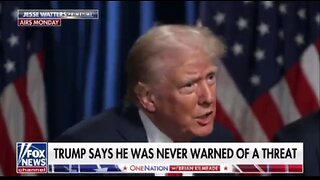 Trump: Nobody Warned Me Of A Threat Before Taking The Stage