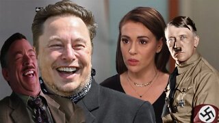 WOKE actress Aylssa Milano tries to CANCEL Elon Musk and Tesla, but ends up supporting Der Fuhrer!