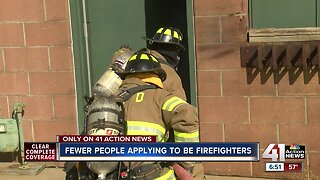 Fewer people applying to be firefighters