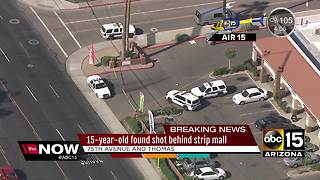 Teen shot behind shopping center in west Phoenix