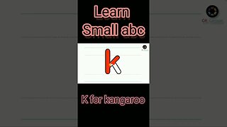 k for kangaroo | learn small abc | short