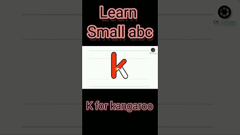 k for kangaroo | learn small abc | short