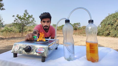 पेट्रोल और पानी से बनाइ गैस | Making Gas From Petrol And Water - 100% Real