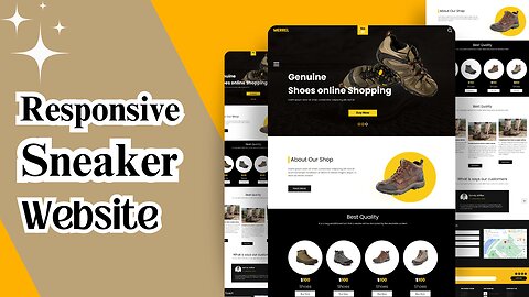 HTML, CSS & JS || Responsive Sneaker Website Design