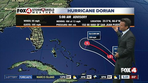 5 AM Advisory on Hurricane Dorian