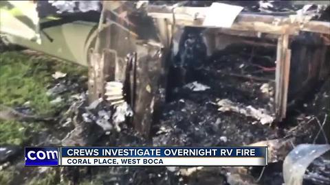 RV fire evacuates homes in West Boca