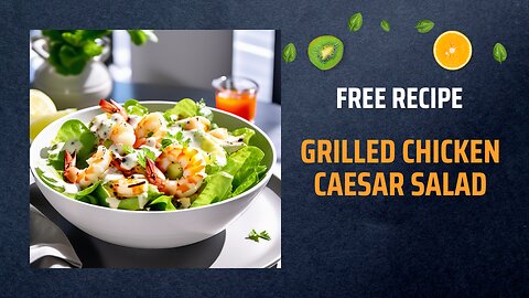 Free Shrimp Caesar Salad Recipe 🍤🥗🧀Free Ebooks +Healing Frequency🎵