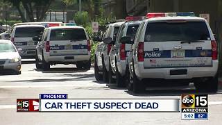 Car theft suspect dies after confrontation with Phoenix police