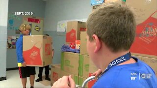 Manatee Co. middle school help collect supplies for Hurricane Laura victims