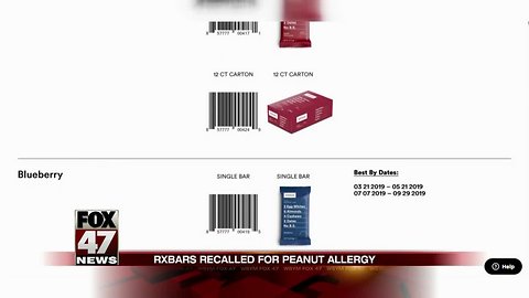 Protein bar recall expanded due to undeclared peanut allergen