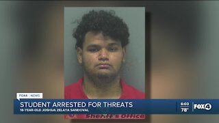 Student arrested for threats