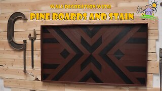Wall Decoration with Pine Boards and Stain