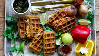 Easy And Fun Making Of Waffle Enchiladas