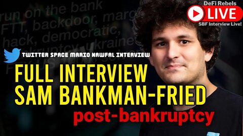 LIVE: Full Mario Nawfal And SBF (Sam Bankman-Fried) Twitter Space Interview