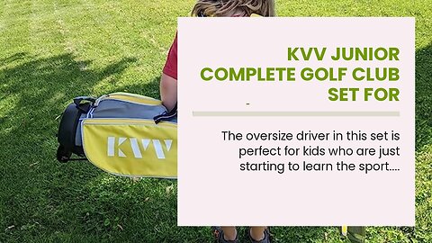 KVV Junior Complete Golf Club Set for Kids/Children Right Hand, Includes Oversize Driver, Irons...