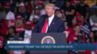President Trump comments on Detroit's murder rate during Tulsa speech