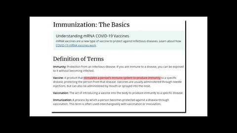 CDC Changes Vaccine Definition (YouTube Censorship Version)