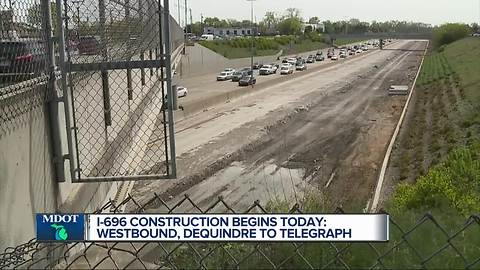 Westbound I-696 to close in Oakland County this weekend