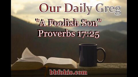 484 A Foolish Son (Proverbs 17:25) Our Daily Greg