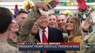 President Trump visits troops in Iraq