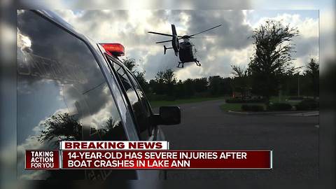 Teen airlifted to hospital with serious injuries after boating accident in Odessa