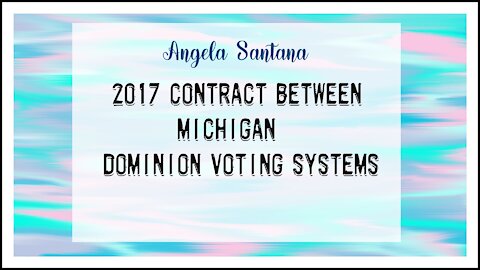 2017 Contract Between Michigan And Dominion Voting Systems