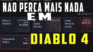 cronômetro de horários dos eventos diablo 4 não perca chefes e marés infernais nunca mais