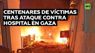 Al menos 500 muertos tras un ataque aéreo de Israel contra un hospital en Gaza