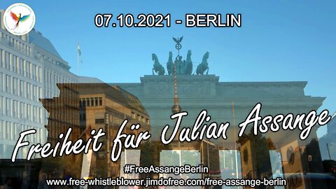 07.10.2021 - #FreeAsangeBerlin vor der US-Botschaft