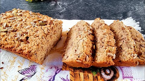 No Flour, No Yeast! Healthy Oats Bread Recipe! Easy and Gluten free!
