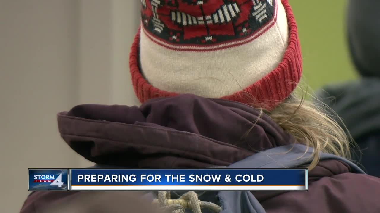 Residents preparing for the snow and cold weather
