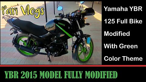 Yamaha YBR 125 Full Modified With Green Color Theme _ Zaid Pari