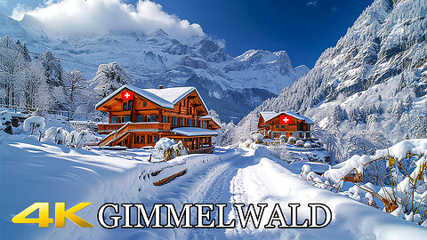 Gimmelwald 🇨🇭❄️A Snowy Winter FairyTale Alpine Village in Switzerland 4K