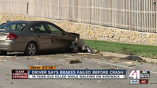 Report: Driver in crash that killed teen said brakes were faulty