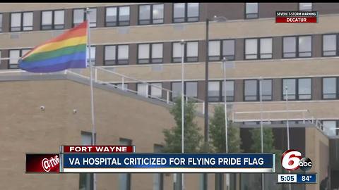 Indiana VA hospital temporarily removes military flags to fly LGBT pride flag