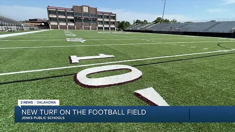 Jenks football field dawns new turf