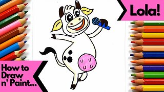 How to draw and paint Lola, the Cow