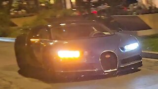 💥1500 HP Bugatti Chiron coming in hot for the nightclub [4k 60p]