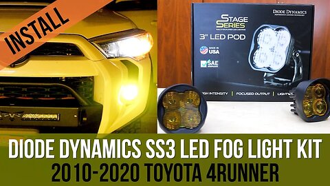 AMAZING Fog Light Upgrade to 5th Gen Toyota 4Runner - Diode Dynamics SS3 LED Fog Light Kit