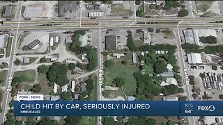 Child hit by car, seriously injured