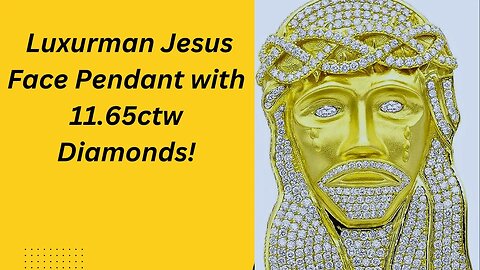 Hip Hop Heaven Luxurman Jesus Face Pendant with 11 65ctw Diamonds!