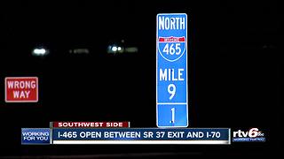 Portion of WB I-465 reopening 4 days early