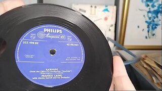 Rawhide ~ Frankie Laine ~ 1959 Philips 45rpm Vinyl Single ~ 1963 Bush SRP31D Record Player