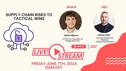 Supply Chain Risks to Tactical Wins W/ Jaime Blasco, CTO & Co-founder at Nudge Security