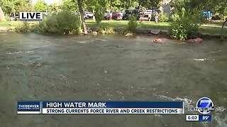 Strong currents force river and creek restrictions