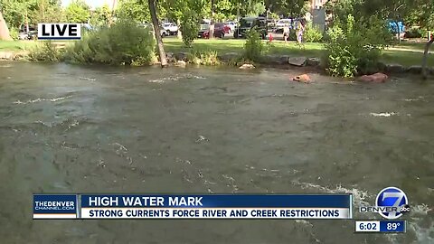 Strong currents force river and creek restrictions