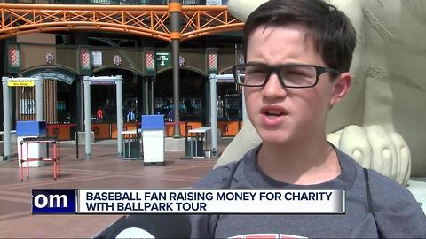 Baseball fan raising money for charity with ballpark tour stops at Comerica Park