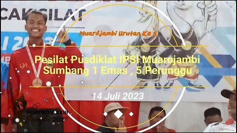 Muaro Jambi Urutan Ke 5 , Pesilat Pusdiklat IPSI Muarojambi Sumbang 1 Emas dan 5 Perunggu.